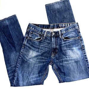 BULLHEAD Mens Blue Jeans W32 XL32 "Rincon Straight" Leg  Dark